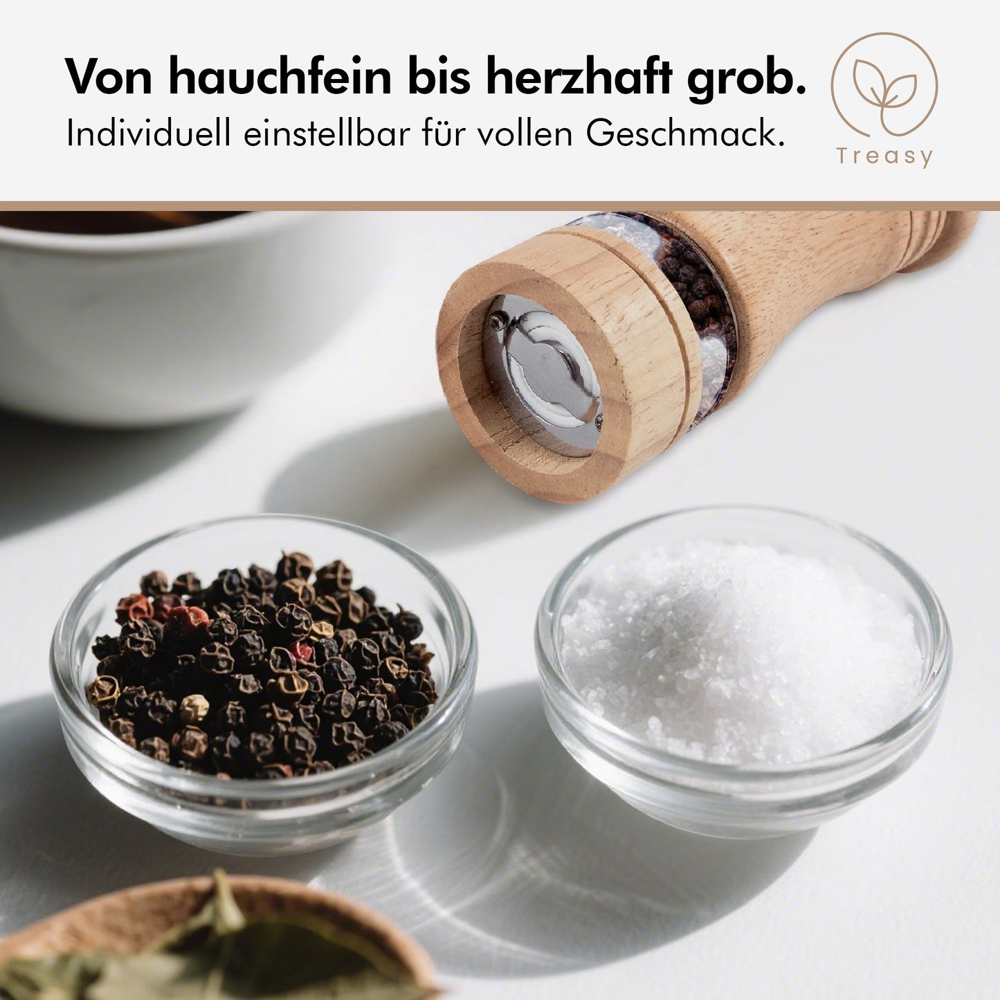Mühlen aus Gummibaumholz (2 Stk.)
