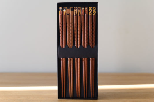 Essstäbchen aus Bambusholz (5 Paare)