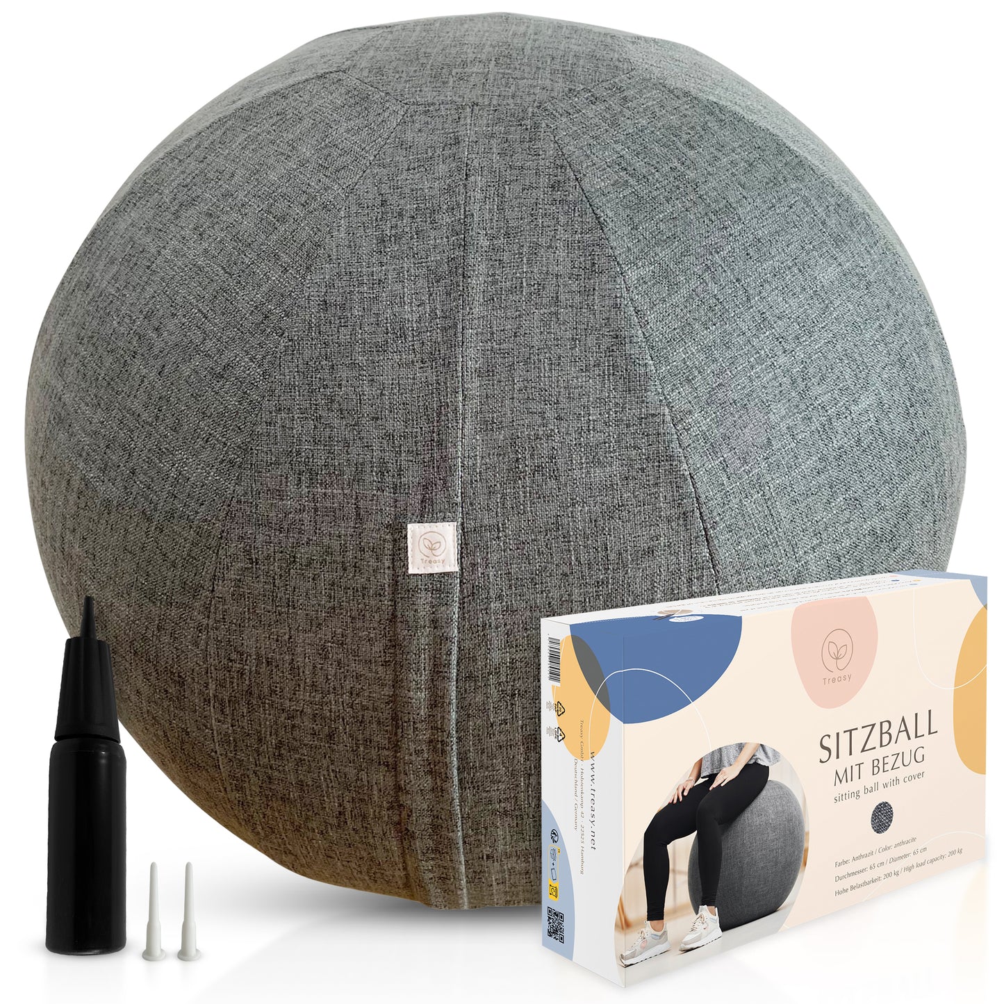 Sitzball mit Bezug