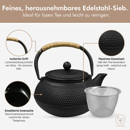 Teekanne aus Gusseisen