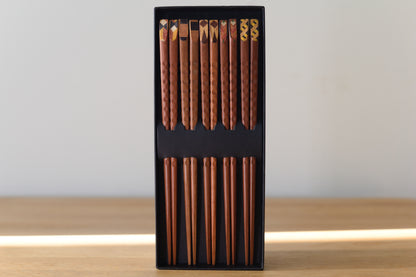 Essstäbchen aus Bambusholz (5 Paare)