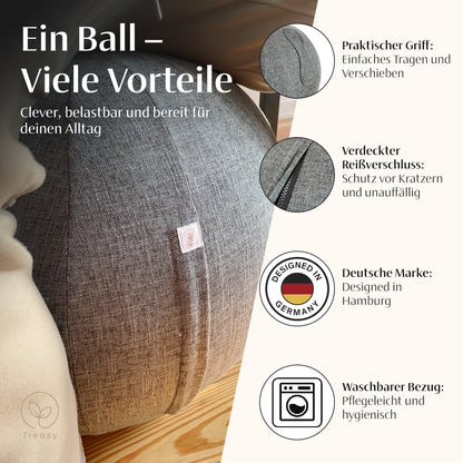 Sitzball mit Bezug